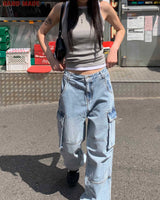 (Unisex) Monster cargo denim pants