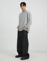 Lower stripe long sleeves 3color
