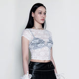 フェアリレーススリムTシャツ [ ホワイト]