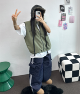 トラックカーゴストリングパディングパンツ ❤🖤🤎💚💙5カラー
