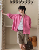 Lucy Pigment Crop Shirt