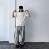 Structured Shoulder-Button Textured T-Shirt