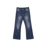 ASCLO Diagonal Incision Bootcut Denim Pants
