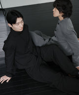 [DOJINOI] POT WIDE SLACKS BLACK