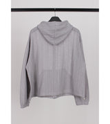 MESH KNIT HOOD ZIP-UP