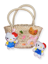 kt mini rattan dot bag(with random keyring)