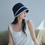 Contrast Line Moon Bucket Hat (Navy)
