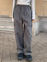 EYELET CARGO STRING PANTS (3COLOR)