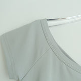 Lace Ribbon Shirred Off-Shoulder Tee 231837298
