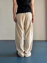 Twill Basic Golden Wide Pants 7C
