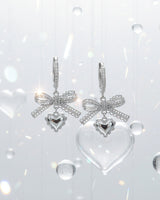 [Hearts2Hearts Yuha Piercing] コケットレースリボンリボン＆ハートハギーズピアス