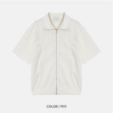 コメットショートスリーブニットジップアップ(6 Colors)