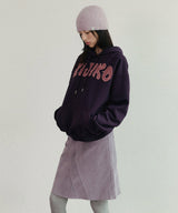 Appliqué Grunge Hood Purple