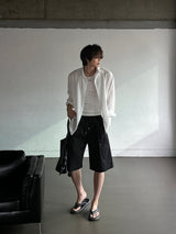 [SET] LMN Martin Air Cool Oversized Linen Shirt + Niel Air Cool Linen Bermuda Pants