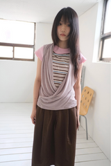 stripe holter sleeveless (2c)