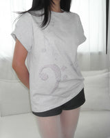 Do re mi T-shirt / white melange