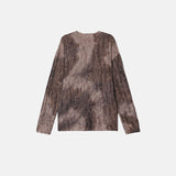 ENOC Grunge dyeing Shoulder Snap Long Sleeve T-shirt (2 colors)