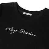 ステイポジティブTシャツ Black