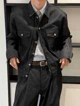 [SET UP가능] Non pade zipper denim jacket(2color)