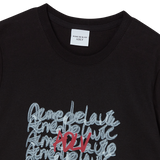 25SS オイルペイティンググラフィックウーマンショートスリーブTシャツ ブラック