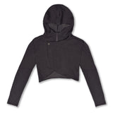 2Wayクラスプカットフードジップアップ [チャコール]