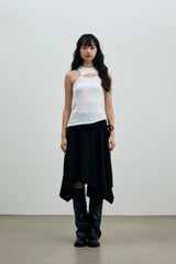 VIVI UNBALANCED SLEEVELESS TOP / WHITE