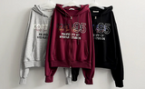 95 Lettering Two Way Hooded Zip-Up