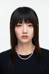 MP020 FRESHWATER PEARL WITH NATURAL STONE NECKLACE