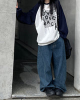 Aoi Semi Balloon Denim Wide Pants