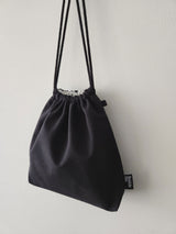 terazzo string pouch bag - black