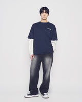 25FW ダブルレイヤーADLV長袖Tシャツ ライトネイビー