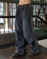 Track denim pants
