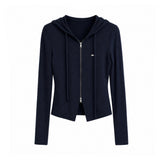 Elina Slim Two-Way Hood Zip-Up