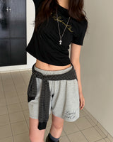 [ORIGINAL] Less Cotton Lettering Short Sleeve T-shirt