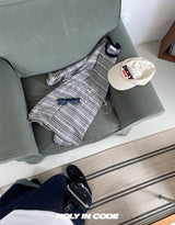 No.0828 mix stripe half T (3color)
