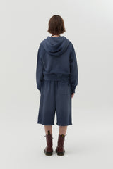 VINTAGE WASHING STUD POINT HALF PANTS [NAVY]