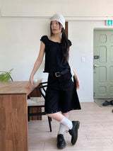 TEXTURE PUFF BLOUSE (3C)