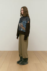 COLLECTION LOWKEY BOOK CLUB PRINTED SWEATSHIRT [DARK BROWN]