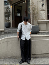 Field balloon two-tuck slacks