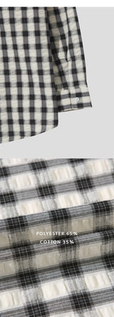 [Unisex] Chic check overfit shirts(3color)
