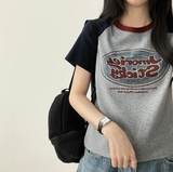Rocklet color raglan short-sleeve t-shirt