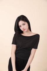 シースルーリボントップス Black