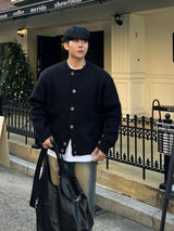Brush wool cardigan