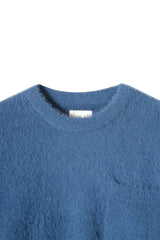 Cropped Fluffy Round Neck Knit 4COLOR