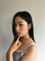 Black pearl necklace (1color)