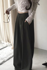 マイルドローライズコットンワイドパンツ