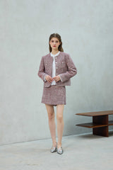 CHERISH TWEED SKIRT PANTS / RED