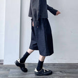 A-Line Silhouette High-Street Twill Shorts