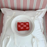 STRAWBERRY CHECKERBOARD WALLET