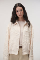Jacquard blouson (Ivory)